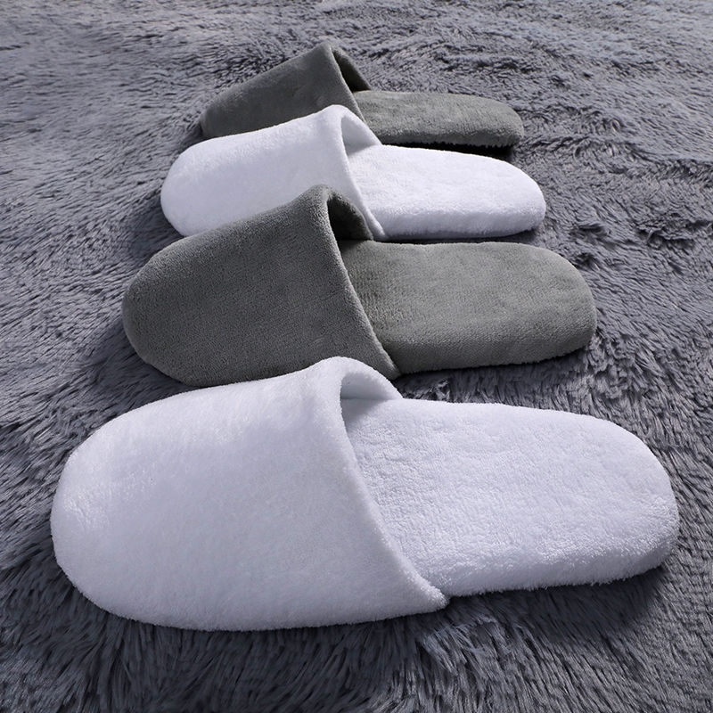 Disposable Slippers with Thick Soft Soles for Guesthouses and Hotel Rooms, Soft Coral Fleece Bread Slippers, Floor Cotton Slippers Disposable Slippers with Thick Soft Soles for Guesthouses and Hotel Rooms, Soft Coral Fleece Bread Slippers, Floor Cotton Slippers