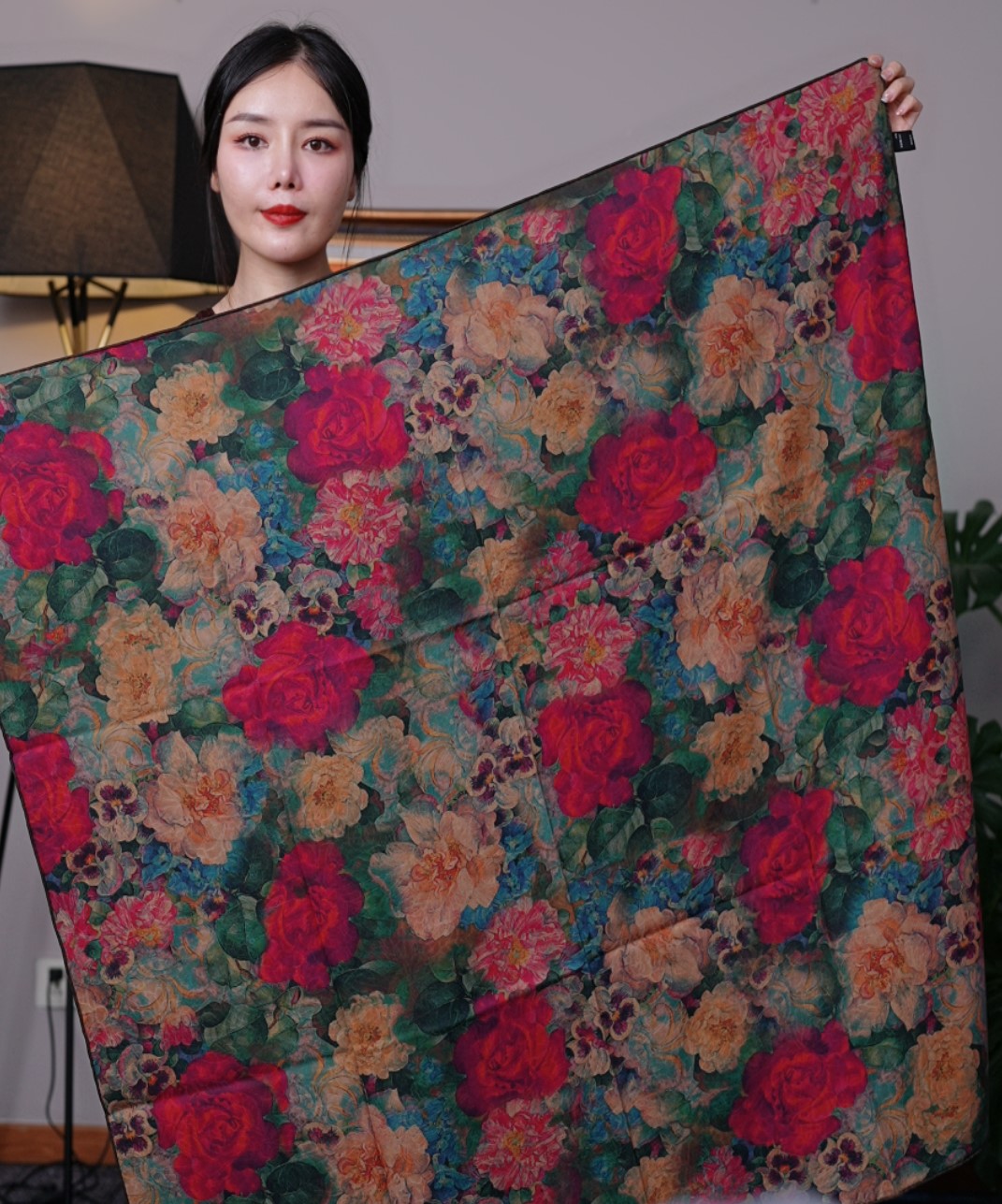 Xiangyun yarn old material flower dill 110 large square scarf shawl - Taobao