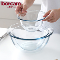 Glass bowl Turkey imported high temperature resistant large baking and basin microwave oven transparent egg bowl salad bowl