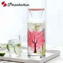 Cold water bottle Turkey imported Paspaqi glass creative refrigerator personality ins color changing cherry blossom kettle