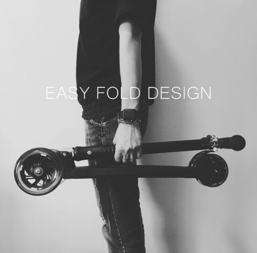 Child Lift Folding Flash Wheel Child Scooter Pink Black