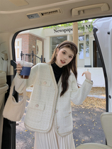 Maternity coat autumn and winter 2023 new sweet little fragrant style knitted coat womens trendy versatile gentle temperament large size