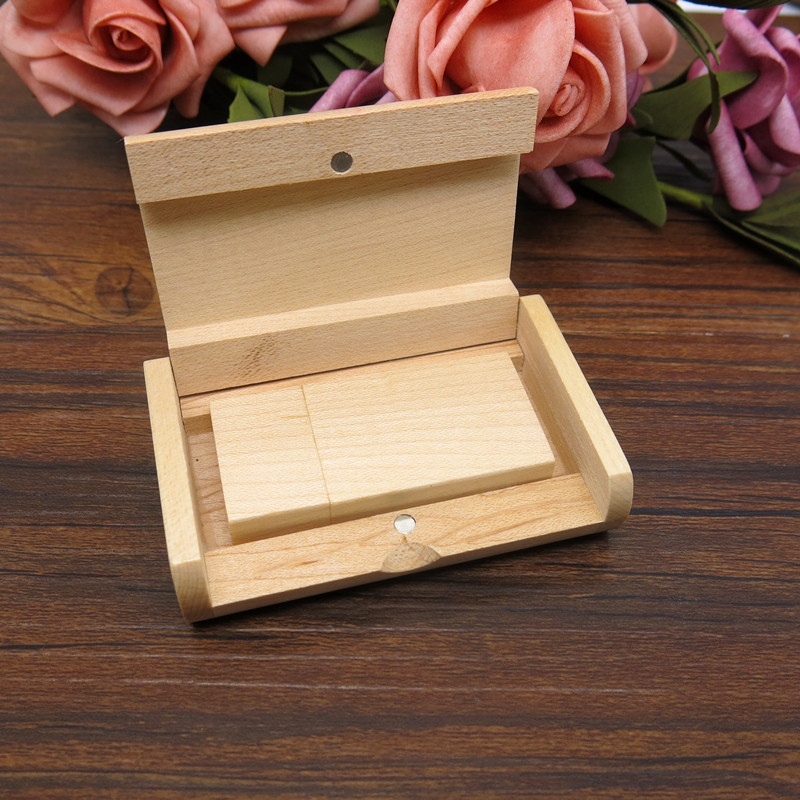 Creative U Pan 64G High Speed USB Flash Memory Disc Wood Wood Wood Block Personality Gift Custom LOGO Lettering