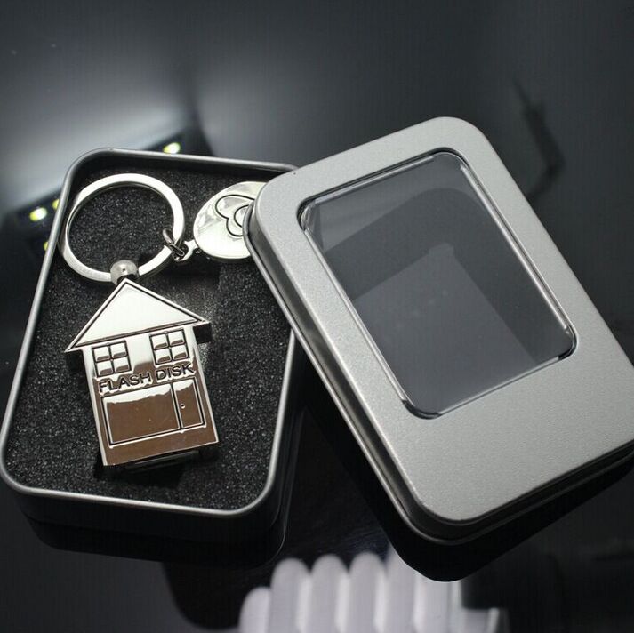 USB3 0 high speed flash memory disk 16GB creative personality gift metal cute little house U disk 16G custom lettering