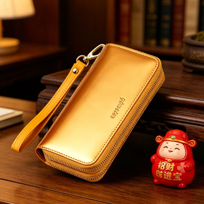 Golden Fortune Lady Wallet 2026 New Fashion Clutch Long Zipper Multi-Function Large Capacity Phone Bag
