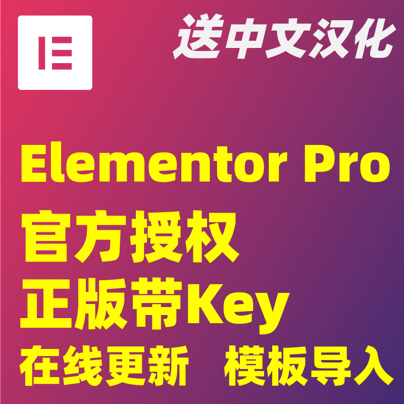 Elementor Pro Official Version with Key, Chinese Language Version, Compatible with Astra Visual Editor
