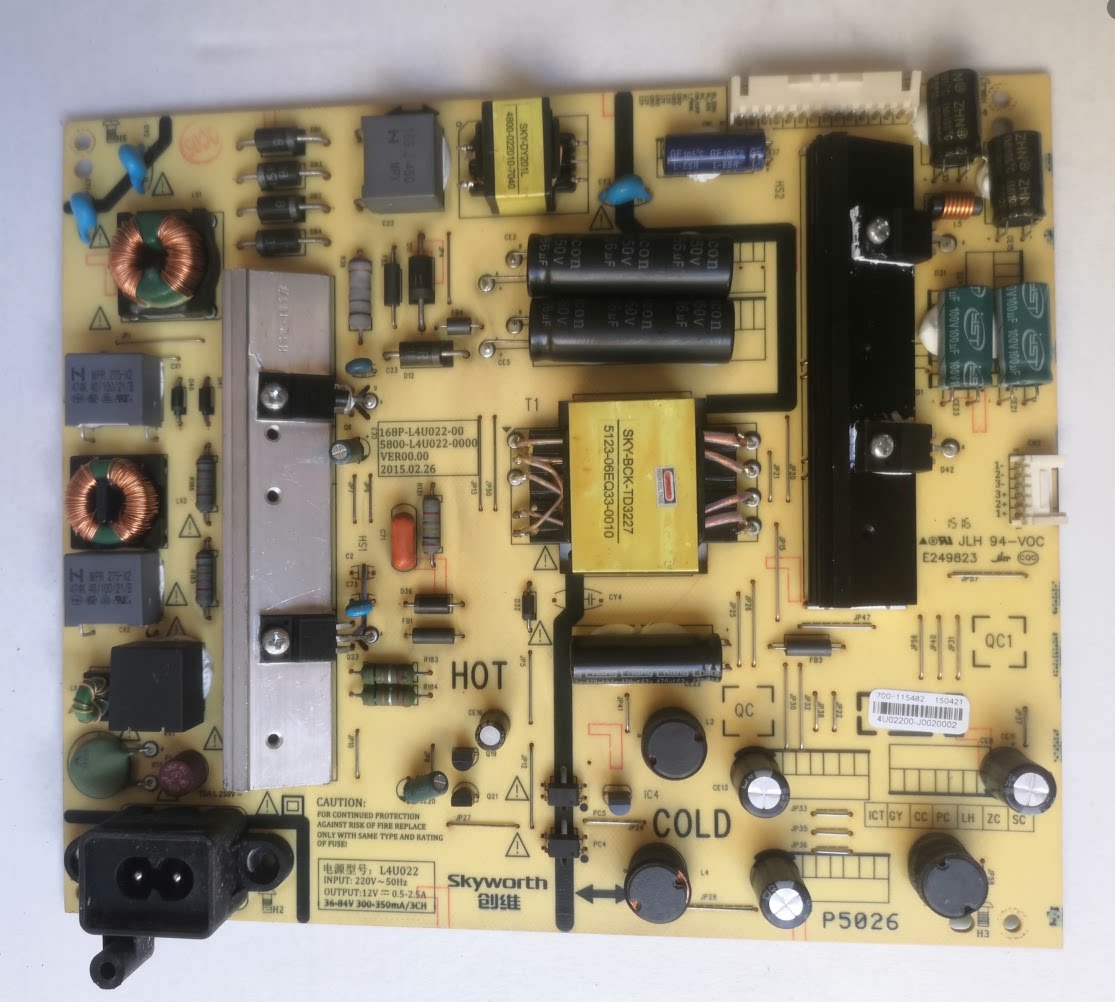Crewy 49M6 49E350E power supply board 5800-L4U022-0000 0700 168P-L4U022-00