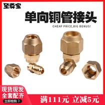  Brass lock mother Natzi one-way connector monofilament interface Compressor self-sealing valve connector