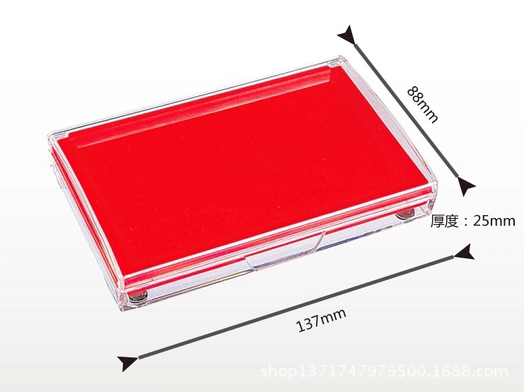 Print RED PRINT CLAY SEAL OFFICE SUPPLIES FAST DRY LARGE SIZE MEGACITY SPECIAL ADD INK SQUARE PRINTED CLAY TABLE BOX -TAOBAO