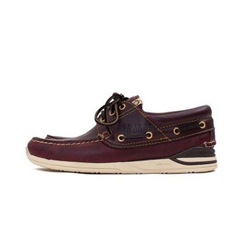 Visvim Uncle Gui New Leather Handmade Shoes, Goodyear Welted Motorcycle Versatile Fisherman's Shoes, Trendy Nautical Shoes