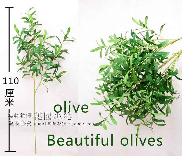 Lá đơn lá ô liu lá cây bạch đàn lá phong lá cây saponin mô phỏng cây lá xanh - Hoa nhân tạo / Cây / Trái cây hoa lan giả cao cấp