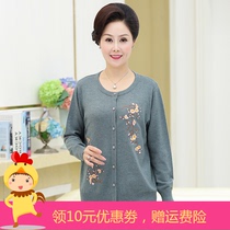 200 pounds of extra-large size womens clothing plus fat middle-aged cardigan autumn and winter new fat mother sweater