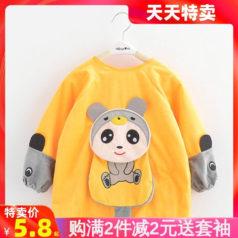 Baby go-out gown baby winter children 2022 new cotton female treasure foreign style apron anti-dirty anti-dressing