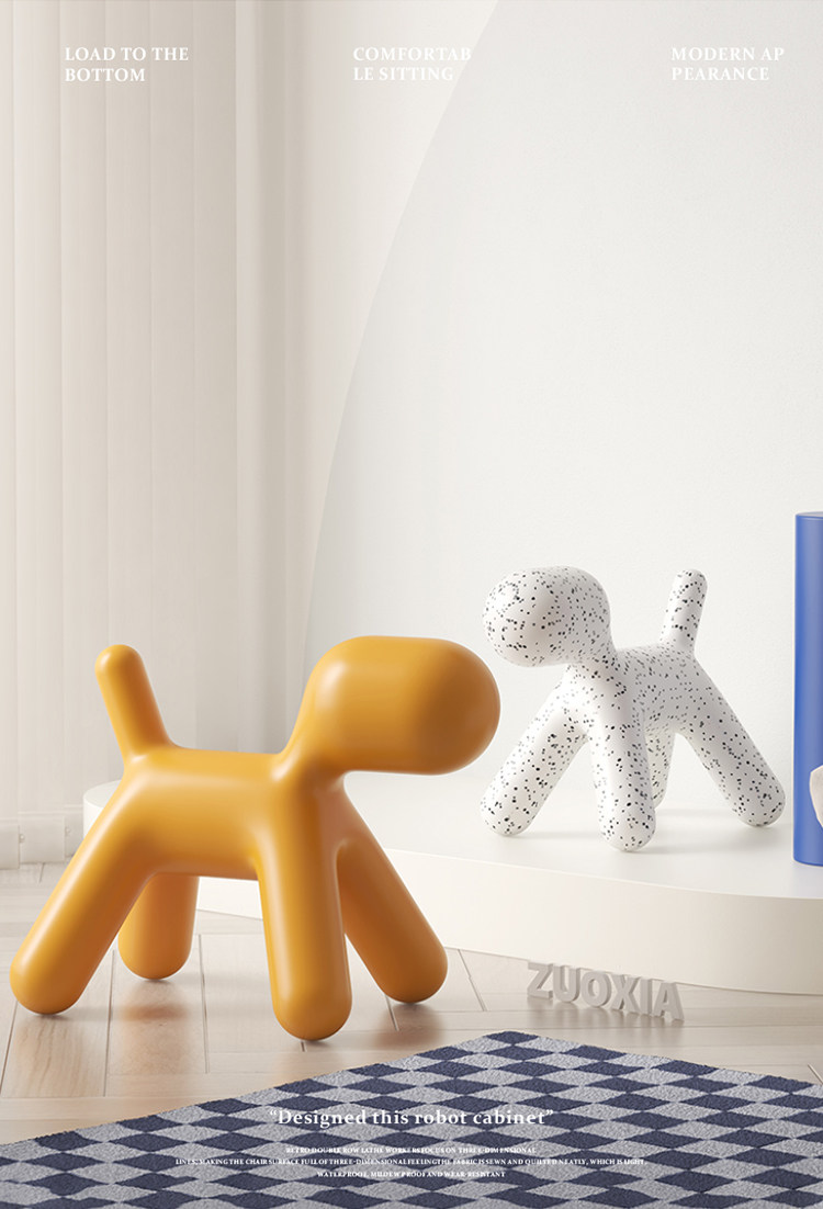 Детский стульчик 左下北欧气球狗造型儿童椅幼儿园小凳子简约家用客厅卡通小狗椅子 The lower left