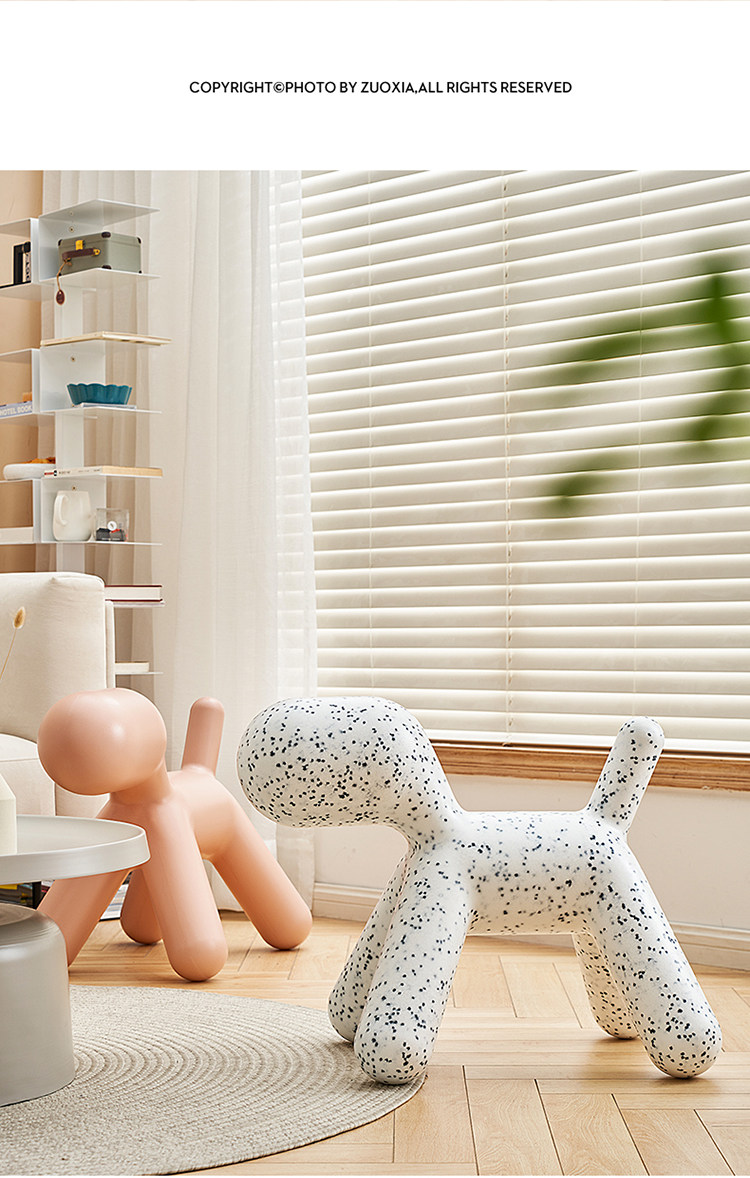 Детский стульчик 左下北欧气球狗造型儿童椅幼儿园小凳子简约家用客厅卡通小狗椅子 The lower left