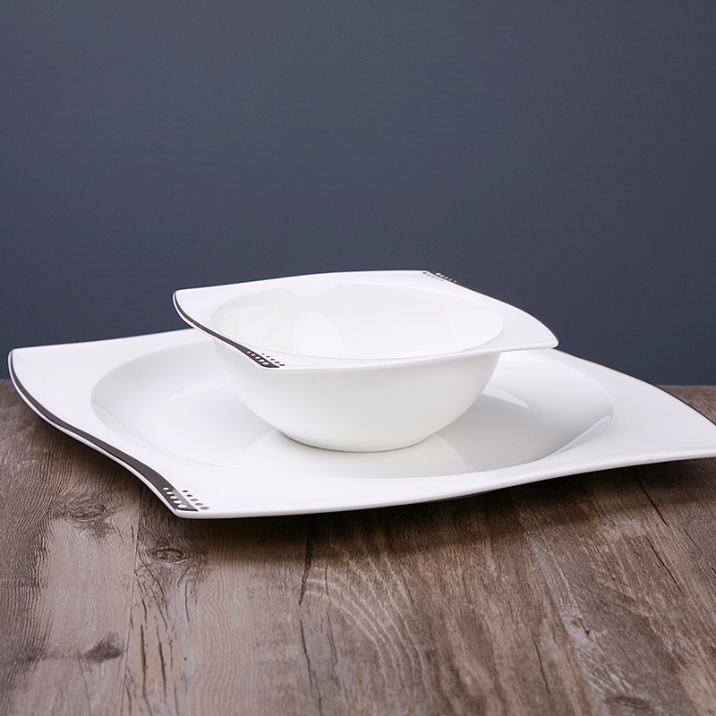 Continental plate ipads porcelain dinner plate beefsteak plate purchasing wholesale western tableware square plate restaurant