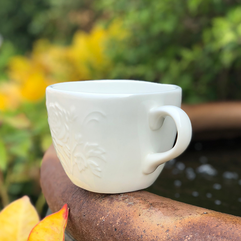 Ceramic cup cereal breakfast cup of large capacity large oats milk cup of ipads China keller cup relief coffee cup