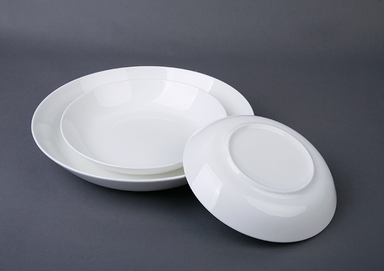 Pure white ipads China plate son dish plate FanPan dumplings circular household ceramic plate plate plate pepper fish head large plate