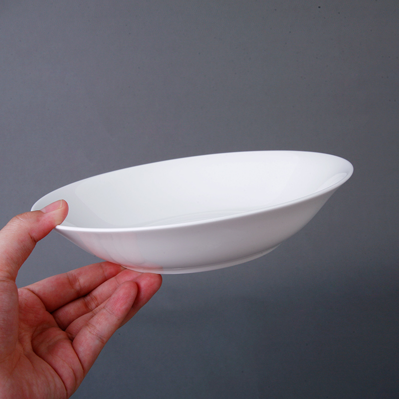 Ipads China tableware home plate deep dish dish soup plate salad plate ceramic plate contracted white plate