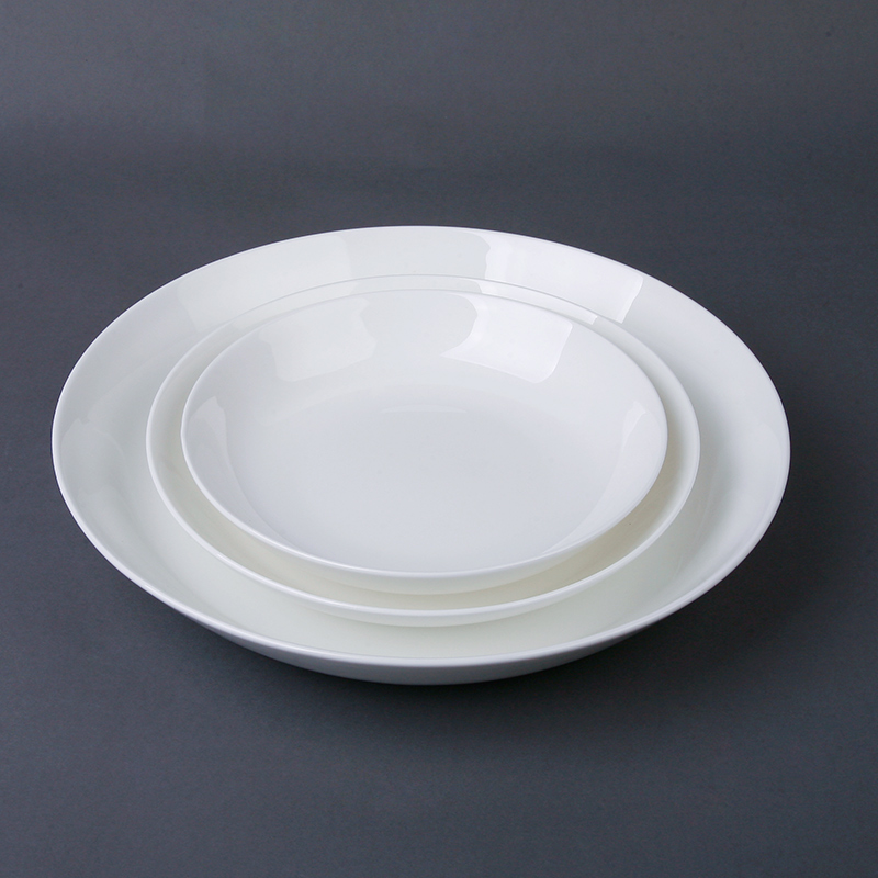 Pure white ipads China plate son dish plate FanPan dumplings circular household ceramic plate plate plate pepper fish head large plate