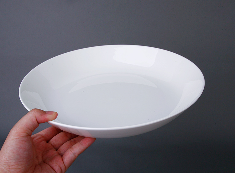 Pure white ipads China plate son dish plate FanPan dumplings circular household ceramic plate plate plate pepper fish head large plate
