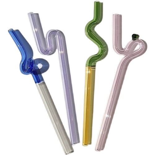 Дизайнерский стеклянный Бибикар Толокар Плазмакар для приставной кровати, одноразовая трубочка, кофейная экологичная палочка для смешивания, тренд сезона