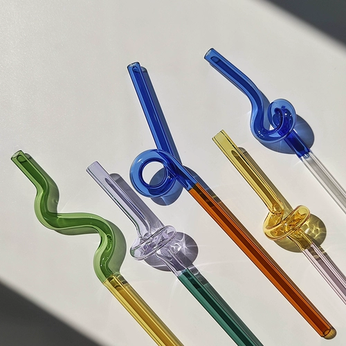 Дизайнерский стеклянный Бибикар Толокар Плазмакар для приставной кровати, одноразовая трубочка, кофейная экологичная палочка для смешивания, тренд сезона