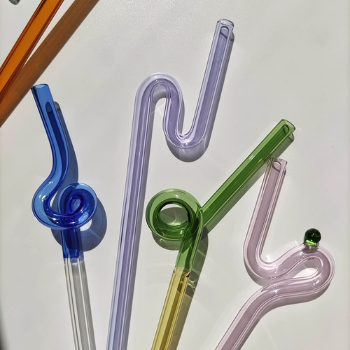 Дизайнерский стеклянный Бибикар Толокар Плазмакар для приставной кровати, одноразовая трубочка, кофейная экологичная палочка для смешивания, тренд сезона