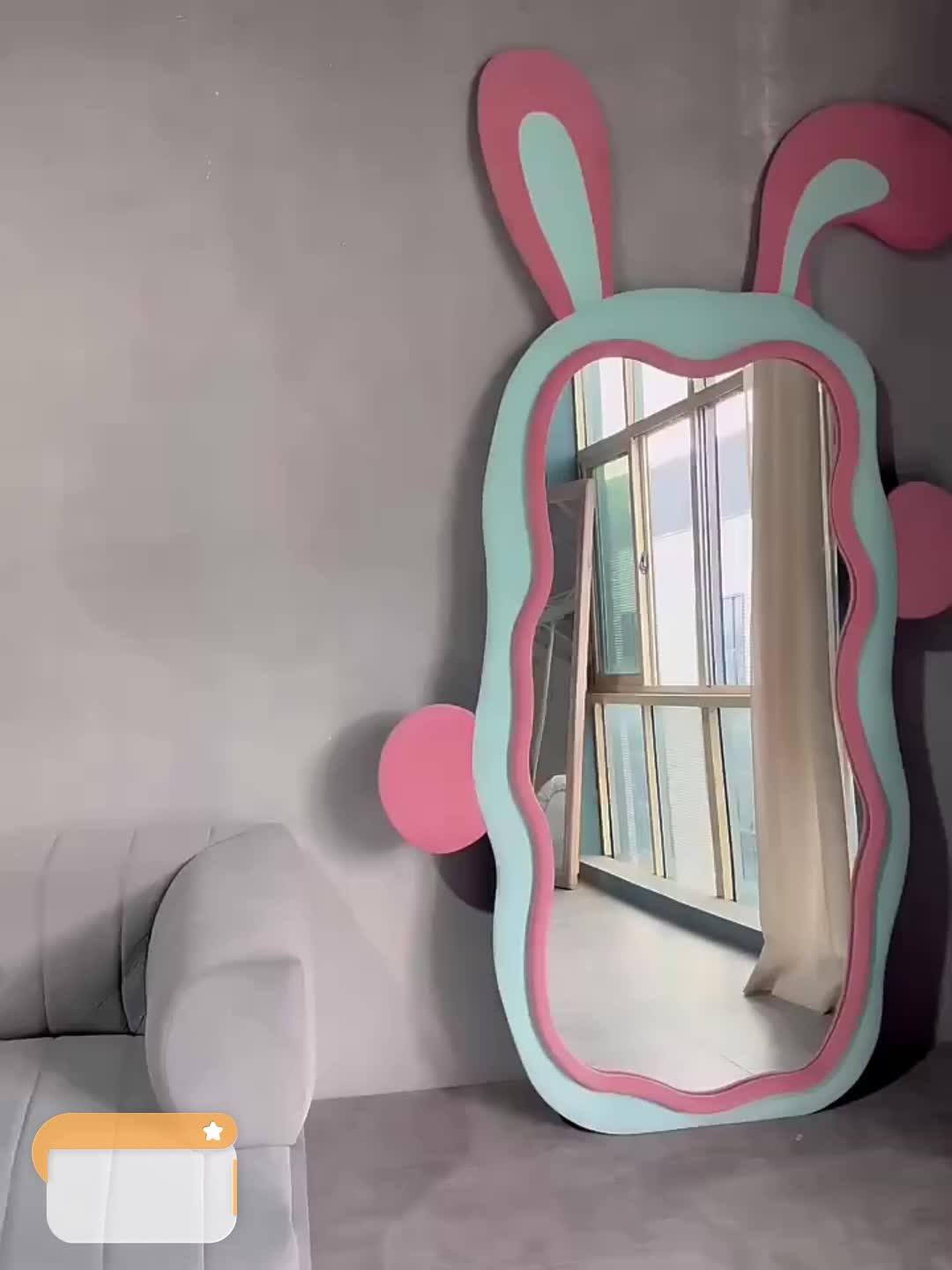 Rabbit Ear Mirror Full Length Mirror Full Body Dressing Bedroom Wall