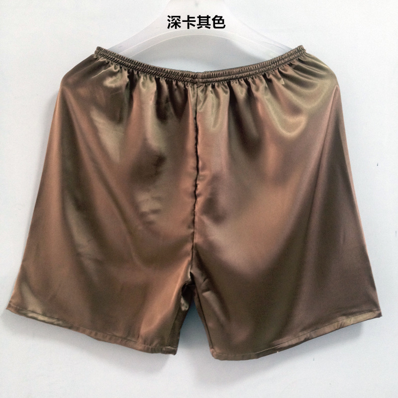Quần short lụa ngủ quần nam nhà quần short mùa hè băng lụa năm quần lớn quần short lụa lỏng mặc quần sooc nam