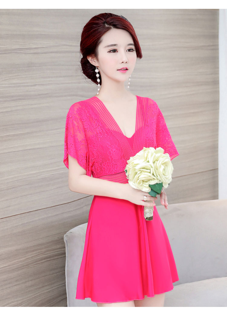 Áo tắm một mảnh nữ bảo thủ ren trung niên mẹ áo tắm áo tắm che bụng mỏng váy kiểu dáng áo tắm spa cỡ lớn bikini một mảnh khoét eo