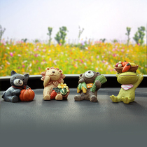 Creative cartoon car decoration interior cute little animal ornaments harvest fruit doll car ornaments