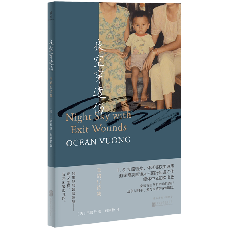 夜空穿透傷:王鷗行詩集 越南裔美國詩人 歷史的硝煙與個人記憶的交織 戰爭與和平、愛與失落的深刻圖景 多元文化視角的詩意探索
