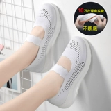 Туфли, качалка на платформе, летняя дышащая спортивная обувь для отдыха для матери, в корейском стиле