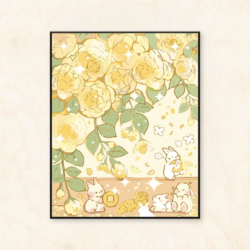 Деньги, полные цифровой картины маслом, DIY Новая китайская стиль красивая рука рисовать живопись рисовать высокий уровень датчика.