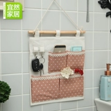 Большая система хранения, милая коробочка для хранения, водонепроницаемый подвесной органайзер, из хлопка и льна