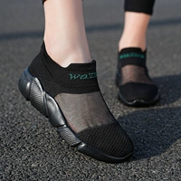 Дышащие носки, удобная обувь, эластичные пекинские тканевые тапочки, черные нескользящие кроссовки для отдыха, легко надевать, мягкая подошва, обувь для работы