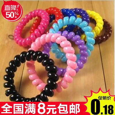 Full 9 9 Korean jewelry creative phone line size hand ring Hair ring Creative hair band Hair ornaments Hair ring