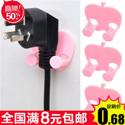 9 9 plug hooks powerful adhesive adhesive type appliance socket sticky hook No-mark nail-free wall-hanging bracket