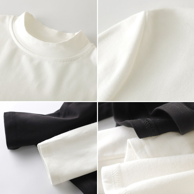 Layered Brushed Thin Velvet Small Stand-Up Collar Base Shirt for Women 2025 Autumn and Winter New Slim-Fit Half-High Collar Long-Sleeve T-Shirt Top