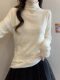 Half-High Collar, Fleece-Lined, Thick, Slim-Fit Inner T-Shirt for Women, New Autumn Style, Unique, Exquisite, High-End Lace Base Shirt
