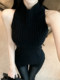 Red Christmas Pure Desire Halter Neck Knitted Vest for Women, Autumn and Winter Sexy Slim Fit Inner Wear Short Tube Top