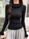 Gentle and Pure Style, Long-Sleeved Knitted Top for Women, with Ruffles, Versatile, Unique, High-End and Stunning Top