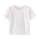 Korean Style Black Round Neck Regular Shoulder Short-Sleeve T-Shirt for Women, 2025 Summer New Slim-Fit Short Top for Petite Figures