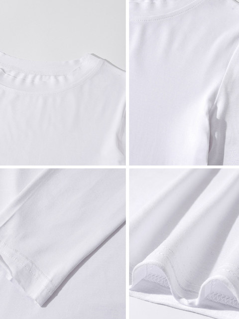 Korean Style Round Neck Modal Long-Sleeved Bottoming Shirt for Women, New Autumn Style, Simple Black Slim Fit Inner Top