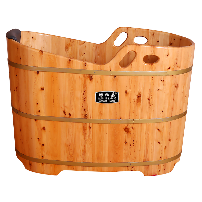 Yashijia wooden bucket Bath bucket Solid wood bath bath tub Wooden bath