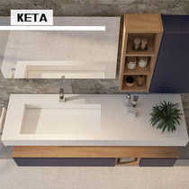 Wall-mounted invisible water artificial stone basin bathroom cabinet combination toilet wash basin washbasin xi shu pen customization