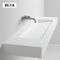 Hanging Wall integrated invisible water platform single basin artificial stone washbasin toilet balcony household