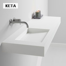 Invisible sewer under the one-wall artificial stone toilet wash basin washbasin washbasin wash table customization