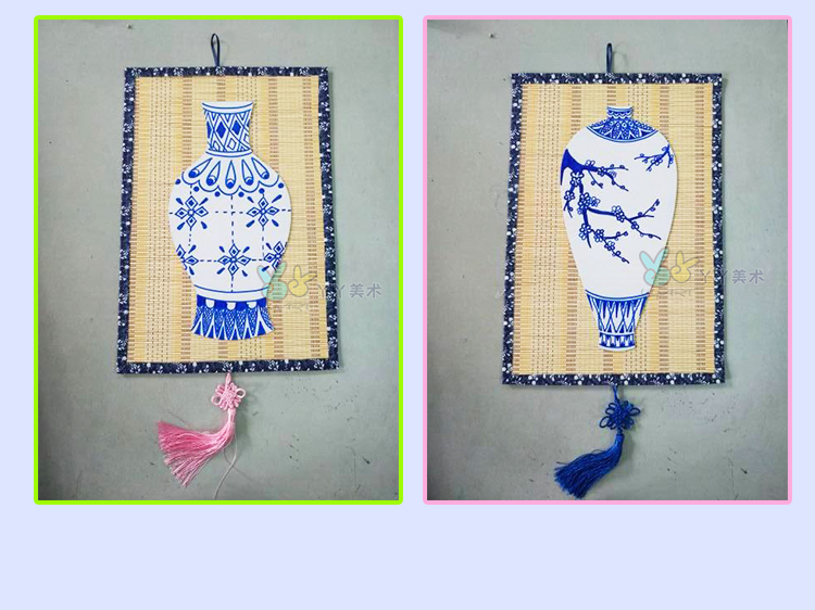 Mẫu giáo tô màu khuôn bình vẽ tay trắng cứng các tông hướng dẫn DIY mẫu giáo nghệ thuật graffiti vật liệu - Tự làm khuôn nướng khuôn làm bánh trung thu